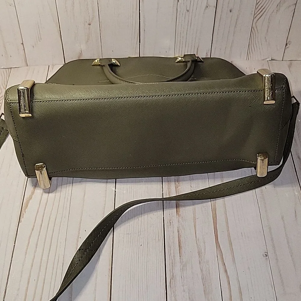 Zac Posen Daphne Dome Top Handle Saffiano Shoulder Bag w/ Luggage Tag